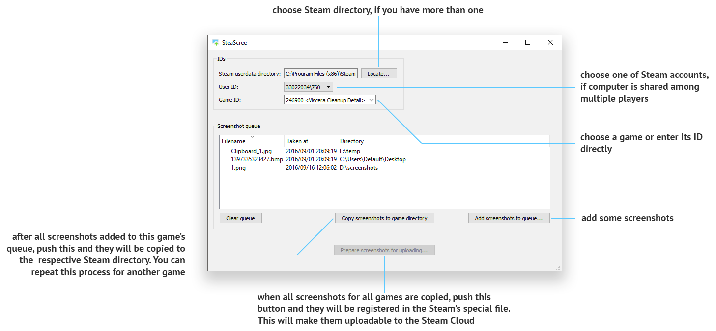Steascree Steam Cloud Screenshot Uploader